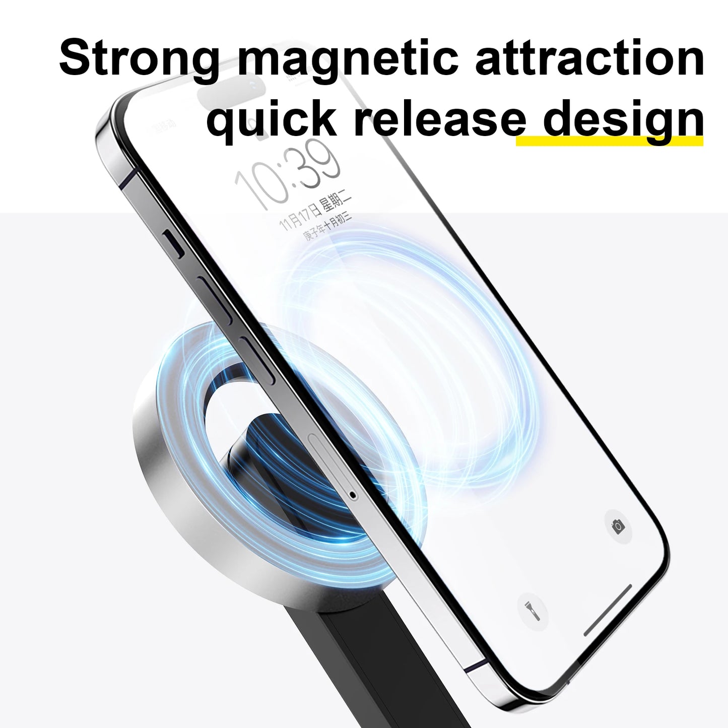 TELESIN Magnetic Phone Tripod Stand – Selfie Stick with Remote for iPhone 12/13/14 Series