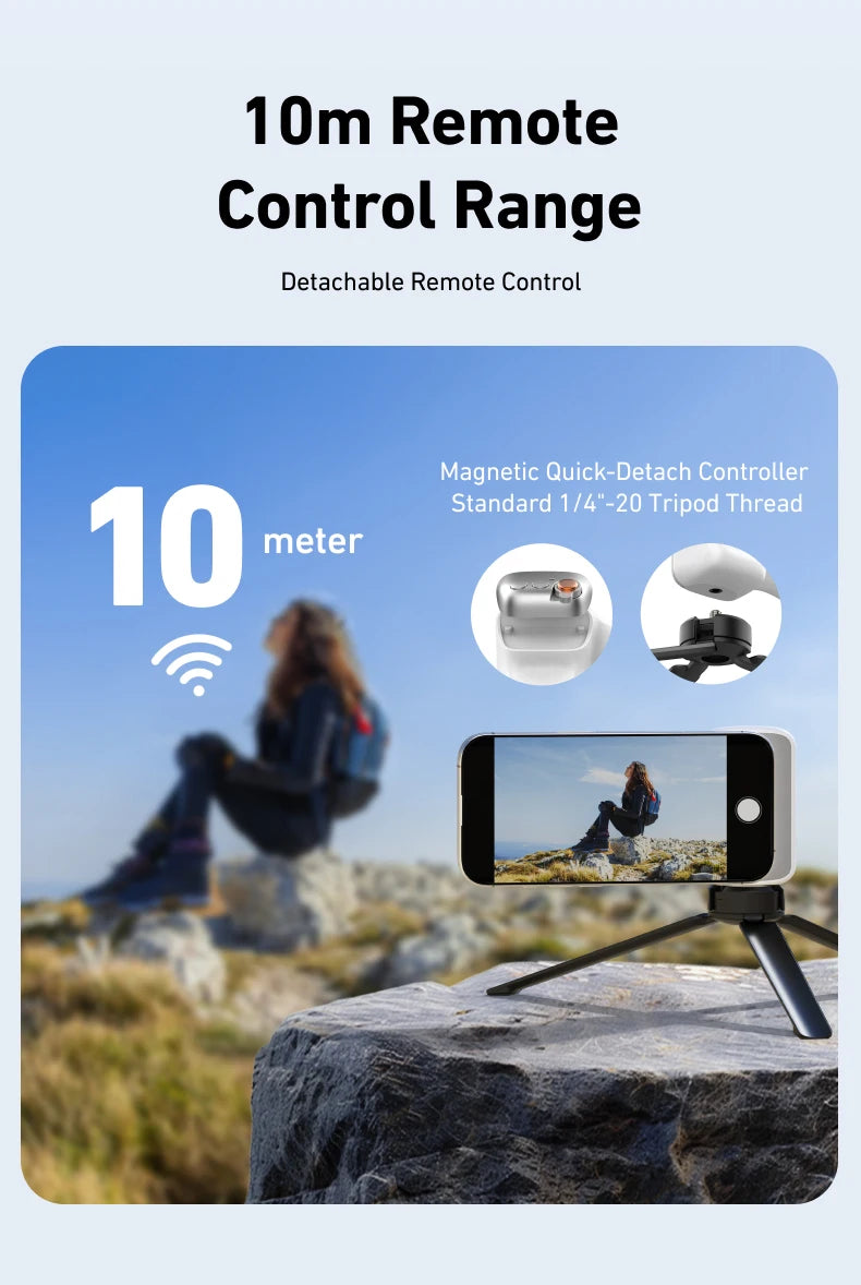 TELESIN Smartphone Shooting Grip – Magnetic Holder with Wireless Remote
