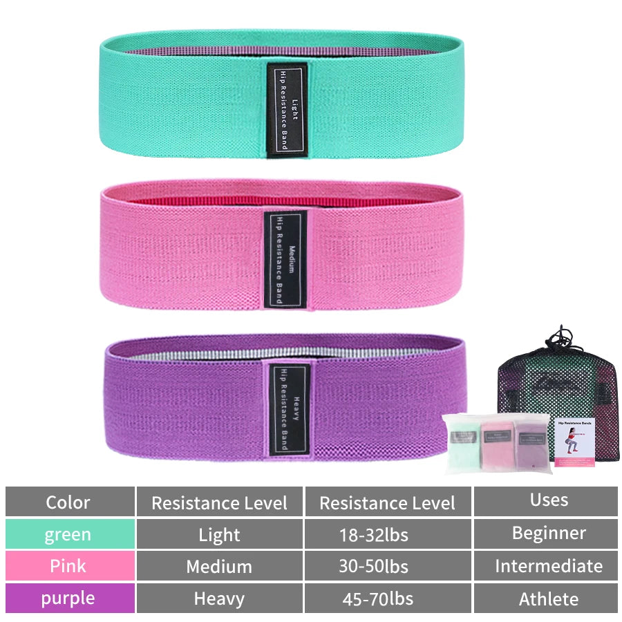 Booty Bands for Women – Fabric Elastic Resistance Loops for Glutes, Legs & Fitness Training