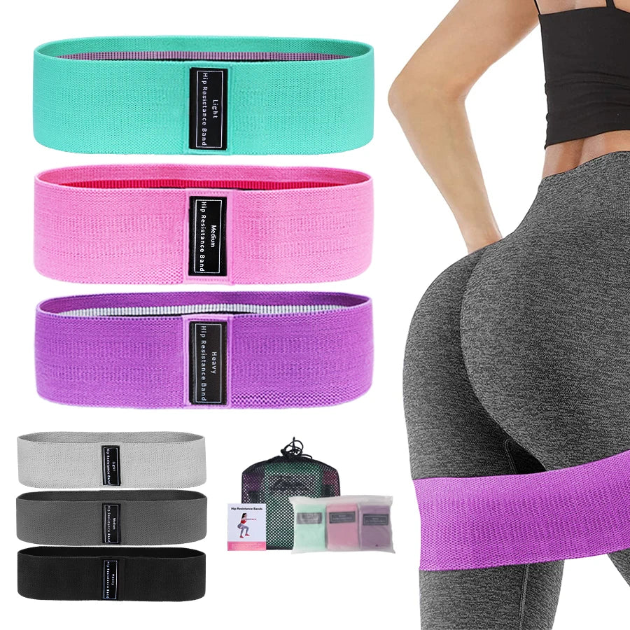 Booty Bands for Women – Fabric Elastic Resistance Loops for Glutes, Legs & Fitness Training