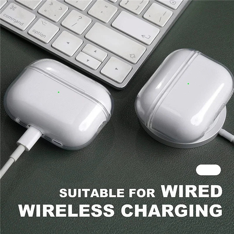 AirShell™ Transparent TPU Case for AirPods Pro 2/3 – Includes Lanyard Strap