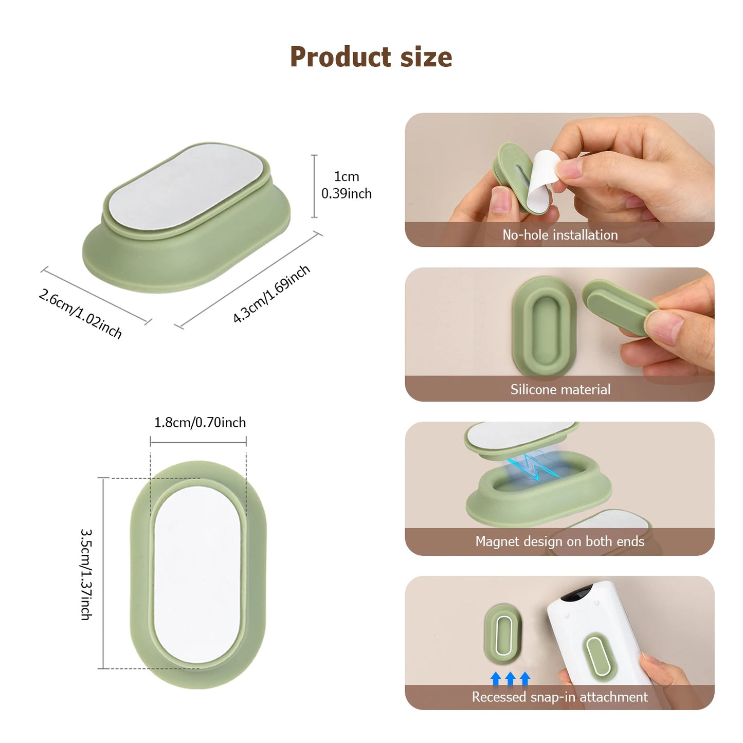 Wall Mounted Remote Control Organiser – Magnetic Self-Adhesive Storage Rack