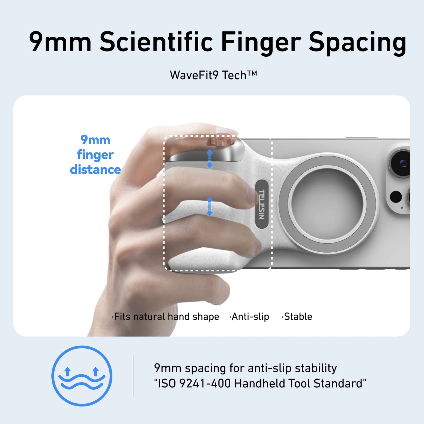 TELESIN Smartphone Shooting Grip – Magnetic Holder with Wireless Remote
