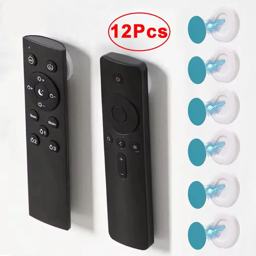 12pcs Magnetic Wall Hooks – Remote Control, Key & Socket Organiser Holder