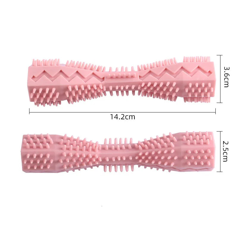🐾  BrushiBite™ Dog Chew Toothbrush – Soft Rubber Dental Cleaning Toy