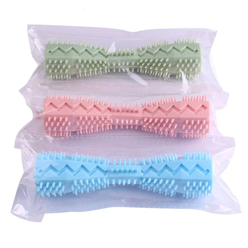 🐾  BrushiBite™ Dog Chew Toothbrush – Soft Rubber Dental Cleaning Toy
