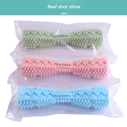 BrushiBite™ Dog Chew Toothbrush – Soft Rubber Dental Toy