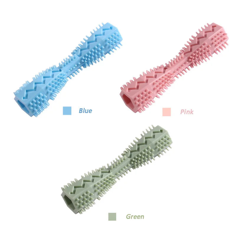 🐾  BrushiBite™ Dog Chew Toothbrush – Soft Rubber Dental Cleaning Toy