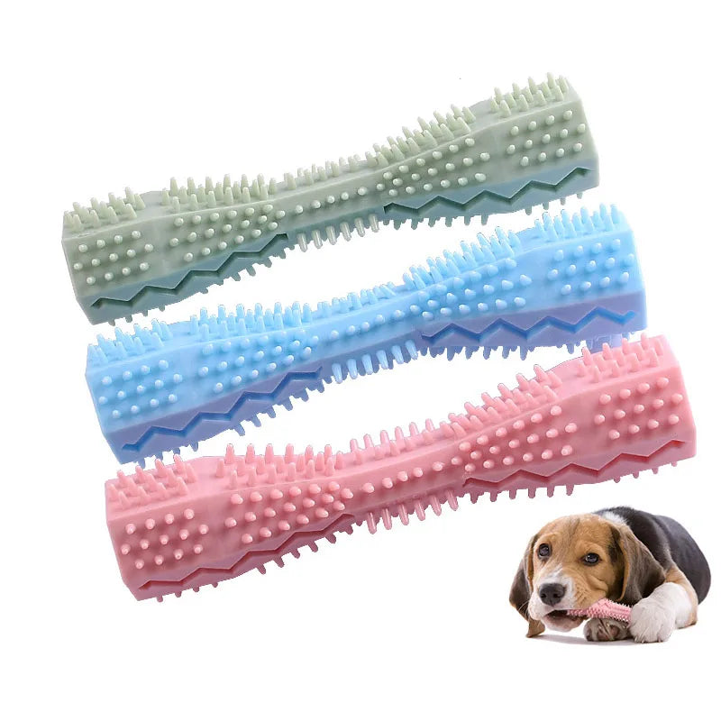 BrushiBite™ Dog Chew Toothbrush – Soft Rubber Dental Toy
