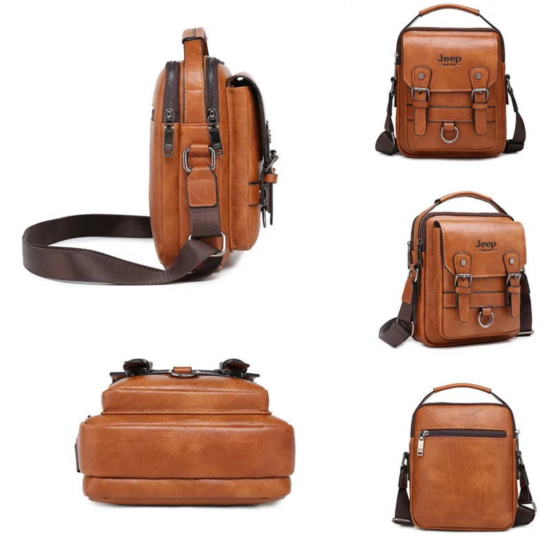 JEEP BULUO Executive Pro Leather Shoulder Bag