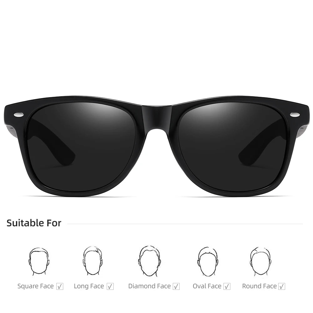 KDEAM KD332 Polarized Mirrored Sunglasses Unisex Square Pink Flash Lens