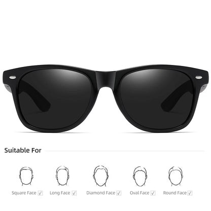 KDEAM KD332 Polarized Mirrored Sunglasses Unisex Square Pink Flash Lens