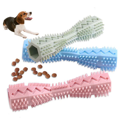 🐾  BrushiBite™ Dog Chew Toothbrush – Soft Rubber Dental Cleaning Toy