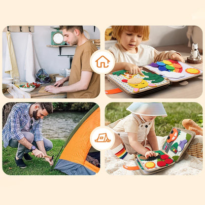 Montessori Soft Cloth Book Baby 3D Educational Toy Color Cognitive First Book