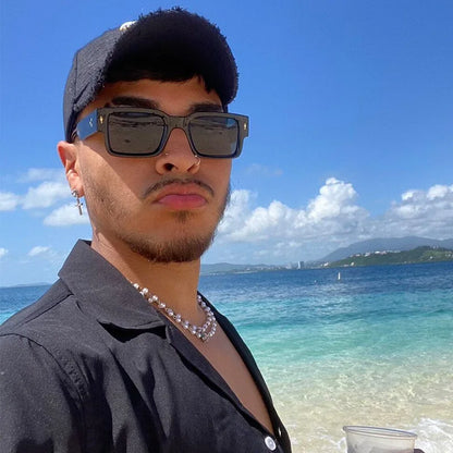 Retro Small Square Sunglasses Men Women UV400 Luxury Designer Travel Shades