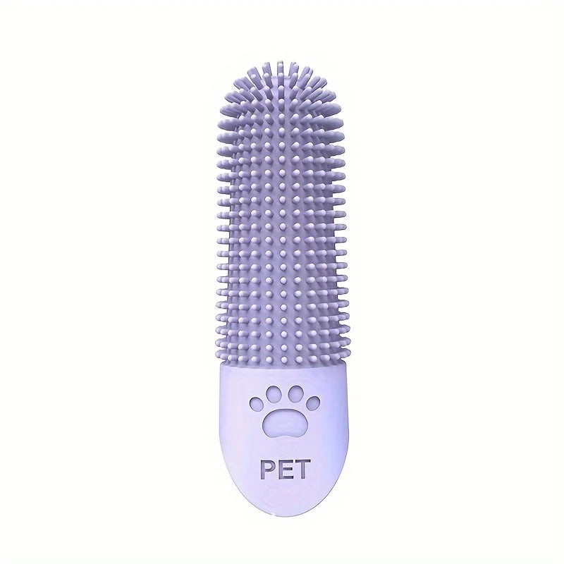 🦷 1. Pet360™ Soft Silicone Finger Toothbrush – 360° Dental Cleaning for Dogs & Cats