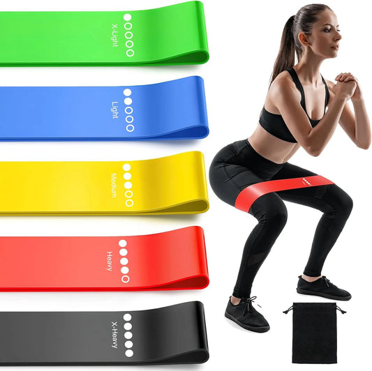 TPE Resistance Bands Set – Elastic Fitness Loops for Strength Training, Yoga & Gym Workout