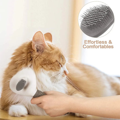 PurrFur™ Self-Cleaning Pet Grooming Brush – Dog & Cat Hair Remover Tool