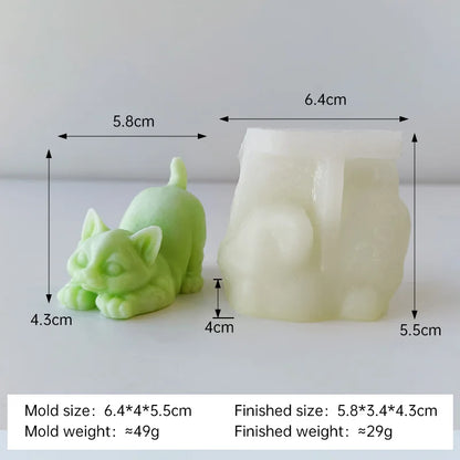 💖TinyPals™ Cute Animal Silicone Mold – Bear, Kitten & Rabbit DIY Crafts