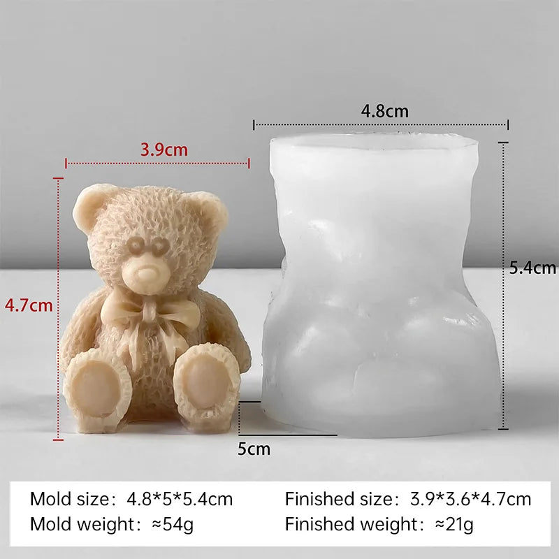💖TinyPals™ Cute Animal Silicone Mold – Bear, Kitten & Rabbit DIY Crafts