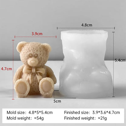 💖TinyPals™ Cute Animal Silicone Mold – Bear, Kitten & Rabbit DIY Crafts