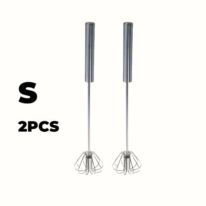 🥚  MixEase™ Stainless Steel Egg Beater – Semi-Automatic Kitchen Mixer