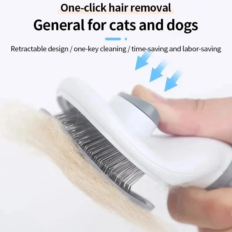 PurrFur™ Self-Cleaning Pet Grooming Brush – Dog & Cat Hair Remover Tool