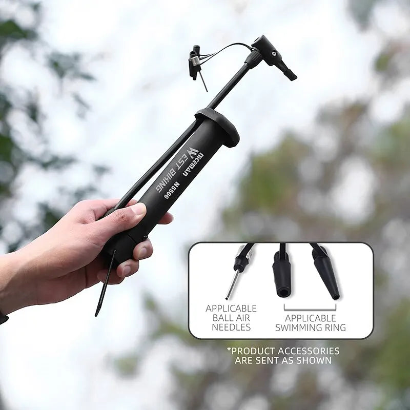 WEST BIKING Bicycle Air Pump – Portable 80 PSI Inflator for MTB Tires & Balloons