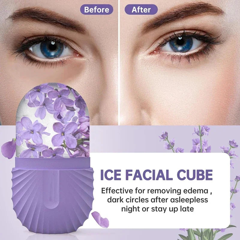 IceLuxe™ Beauty Ice Roller – Silicone Facial Cube for Glowing Skin & Tight Pores
