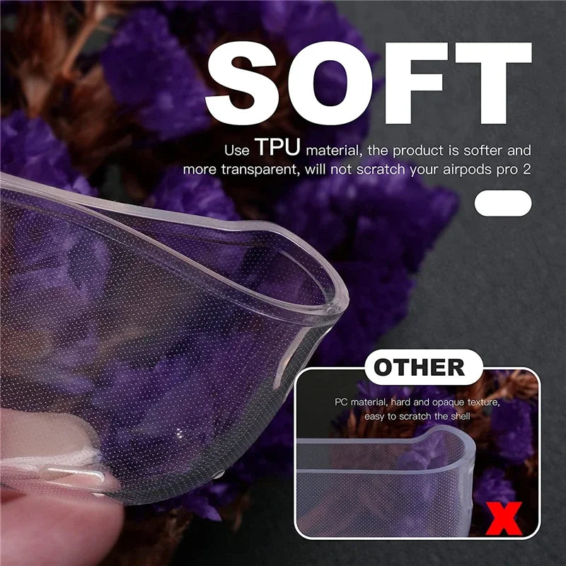 AirShell™ Transparent TPU Case for AirPods Pro 2/3 – Includes Lanyard Strap