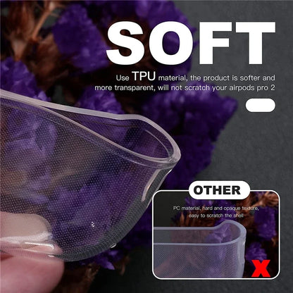 AirShell™ Transparent TPU Case for AirPods Pro 2/3 – Includes Lanyard Strap