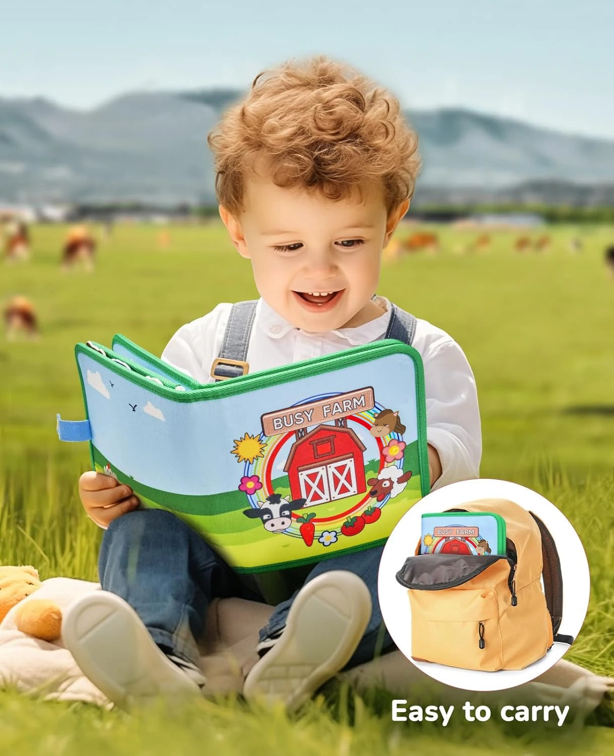 Montessori Soft Cloth Book Baby 3D Educational Toy Color Cognitive First Book