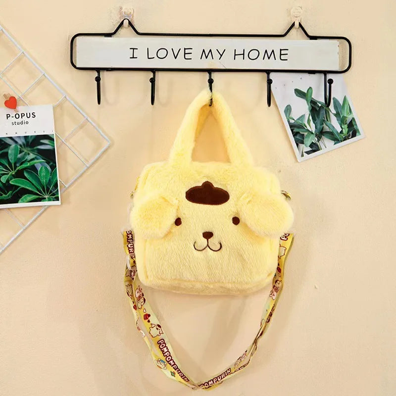 🎀  KawaiiSanrio™ Plush Crossbody Bag – Hello Kitty, Kuromi & Melody Handbag