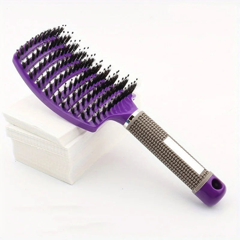 CurlyEase™ Scalp Massage Hair Brush – Wet & Dry Hair Detangling Tool