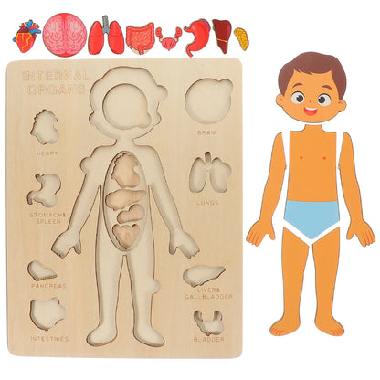 Montessori Human Body Puzzle Busy Board Educational Toy Learning Body Parts Kids