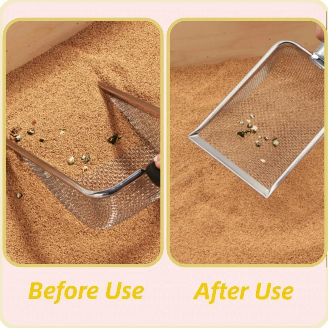 😺 2CleanPaw™ Metal Cat Litter Scoop – Rust-Resistant, Ergonomic & Heavy-Duty