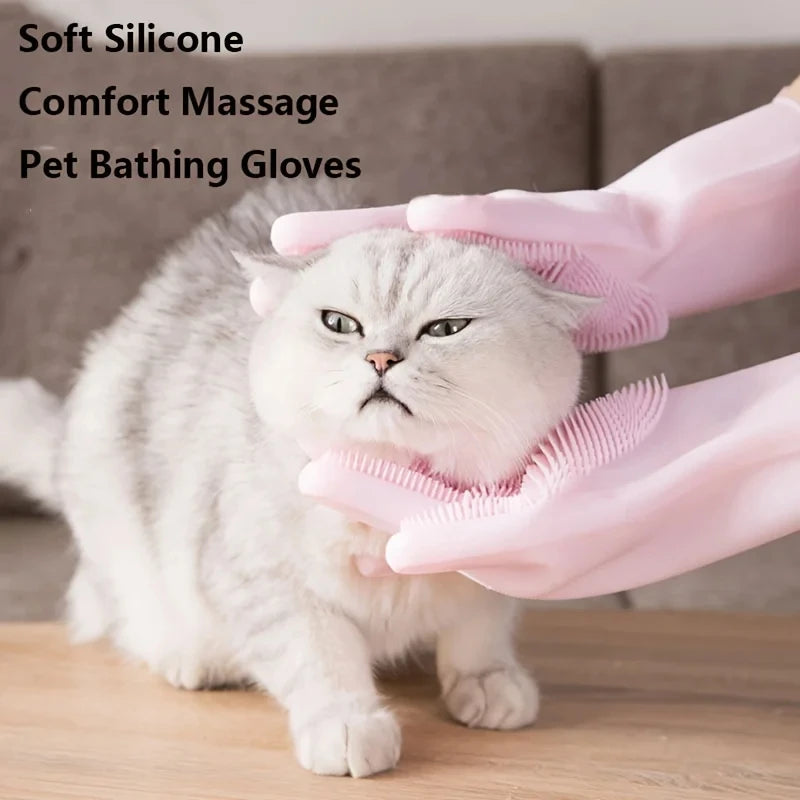 💧 SilkPaws Grooming Massage Gloves