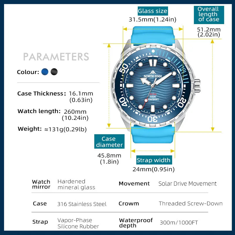 TRITON SolarForce 300M Luxury Dive Watch