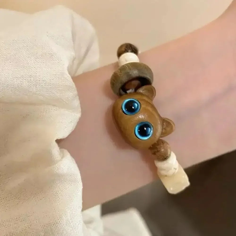 Fashion Luminous Beads Couple Bracelets For Women Men Charm Cat Matching Friend Bracelet Glow In The Dark Jewelry