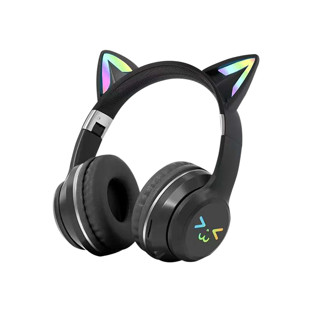"RGB Cat Ear Bluetooth Headphones for Kids"