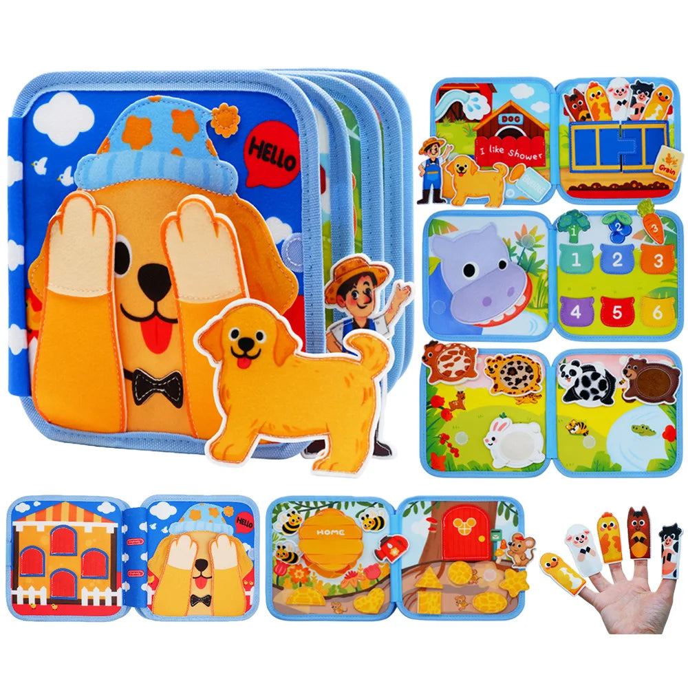 Montessori Soft Cloth Book Baby 3D Educational Toy Color Cognitive First Book