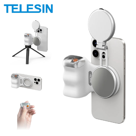 TELESIN Smartphone Shooting Grip – Magnetic Holder with Wireless Remote
