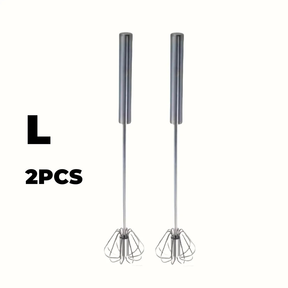 🥚  MixEase™ Stainless Steel Egg Beater – Semi-Automatic Kitchen Mixer