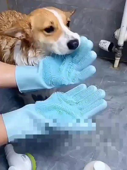💧 SilkPaws Grooming Massage Gloves