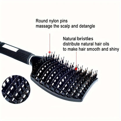 CurlyEase™ Scalp Massage Hair Brush – Wet & Dry Hair Detangling Tool