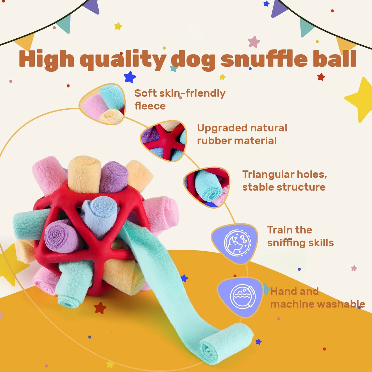 ChewSmart™ Dog Sniffing & Training Ball – Tooth Cleaning & Fun Play