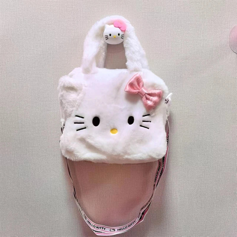 🎀  KawaiiSanrio™ Plush Crossbody Bag – Hello Kitty, Kuromi & Melody Handbag