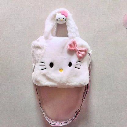 🎀  KawaiiSanrio™ Plush Crossbody Bag – Hello Kitty, Kuromi & Melody Handbag