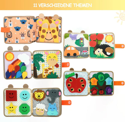 Montessori Soft Cloth Book Baby 3D Educational Toy Color Cognitive First Book