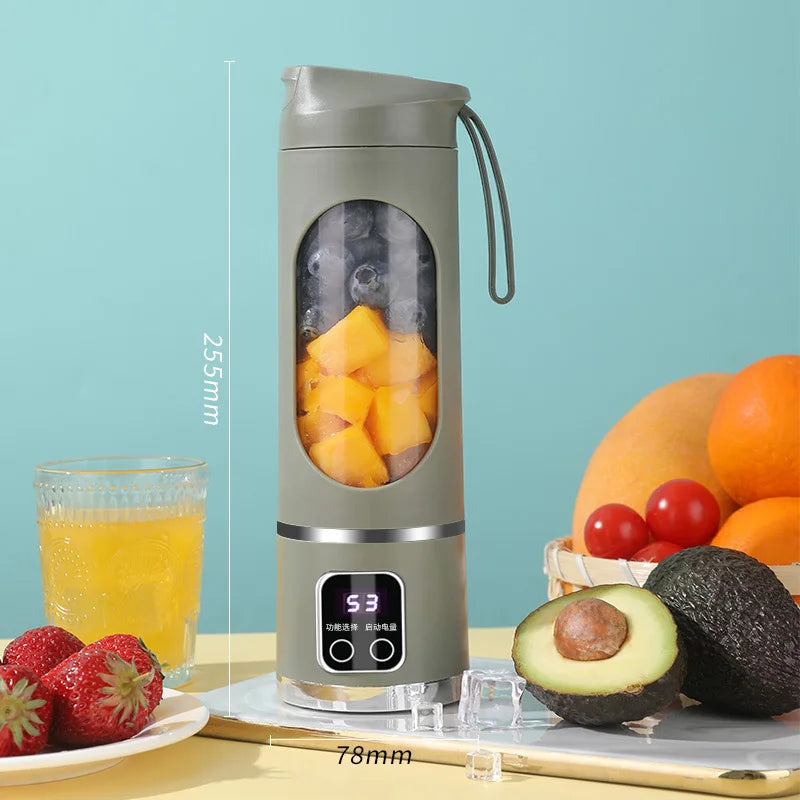 IceBlend™ 2025 Mini Electric Juicer – 450ML Large Capacity Ice Crusher
